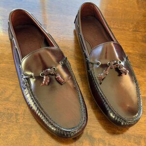 Cole Haan Nike Air Tassel Driver Loafers Brown Leather Moccasin Slip-On